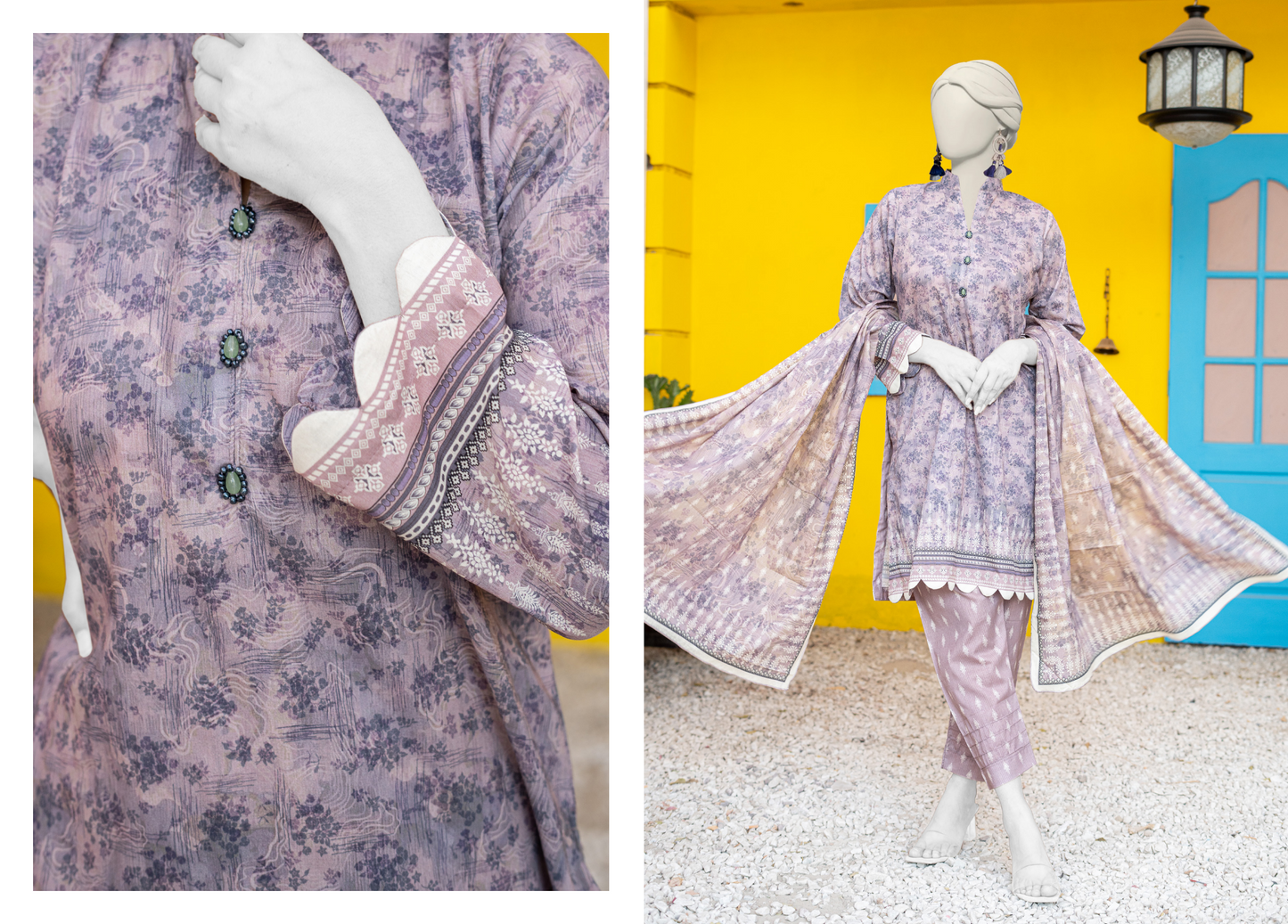HAYA Fresh Arrival – Digital Printed MEKO Lawn 3PC Collection Design# 6