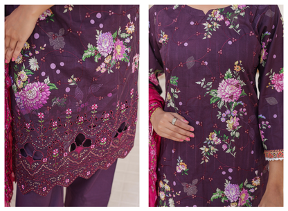 🌸 🌹 MTF – ROSE & VOGUE ✨ Digital Printed Doria Embroidered Laserkari Cotton 2025
Collection ✨