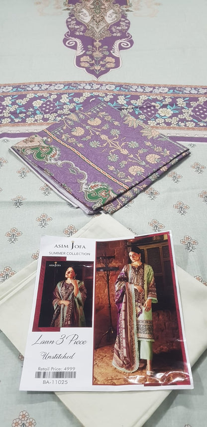 Asim Jofa Lawn Printed 3PC In Wholesale Price