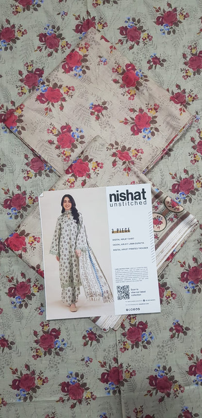 Nishat Lawn Un-Stitched 3P 2025