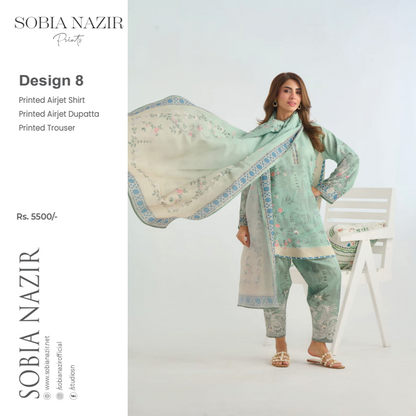 SOBIA NAZIR Digital Print 3 Piece CO-ORDS Collection D-08