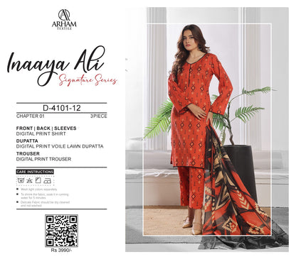 Inaaya Ali By ARHAM TEXTILE 3P