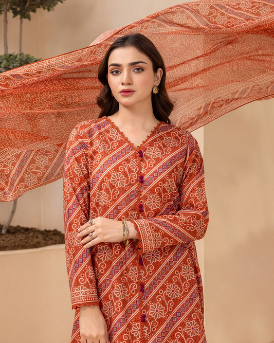 ZELLBURY Unstitched Lawn Collection 2026 Design #WUS26X30880