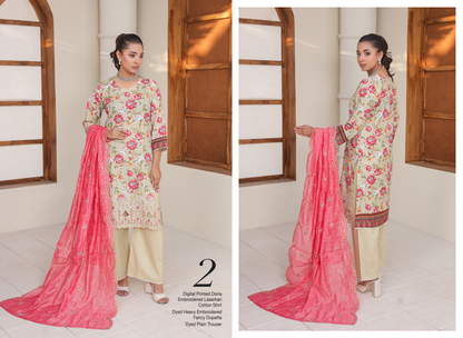 🌸 🌹 MTF – ROSE & VOGUE ✨ Digital Printed Doria Embroidered Laserkari Cotton 2025
Collection ✨