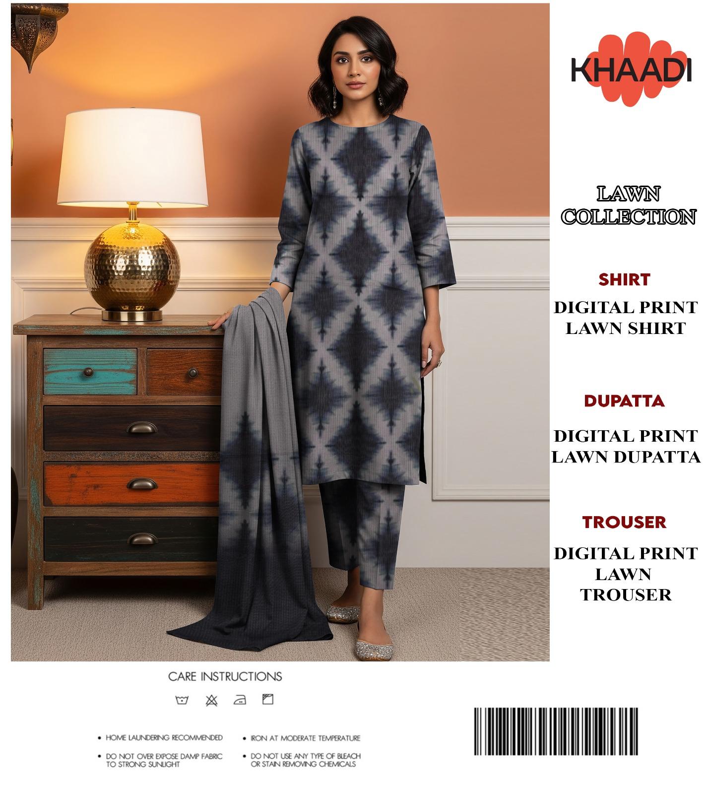 🔥 Khaadi Tanadora – Premium Luxury Collection 3PC🔥
