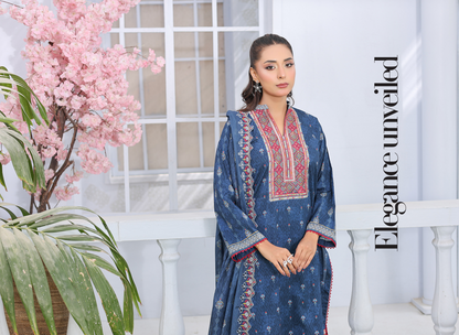 MTF AKASHA DIGITAL PRINTED EMBROIDERED DORIA LAWN COLLECTION