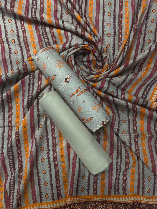 SAHARA GREY PRINTED 3PCS