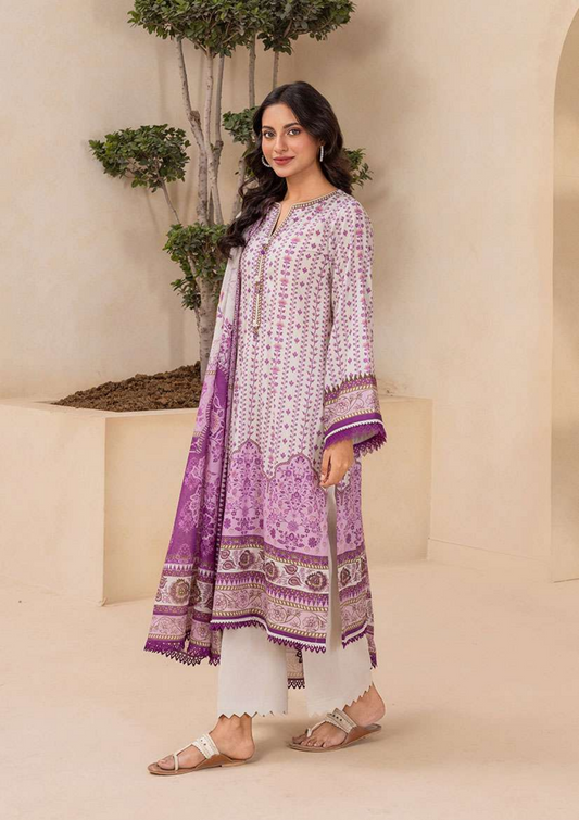 ZELLBURY Unstitched 3pcs Lawn Collection D.C:- WUS26X30423