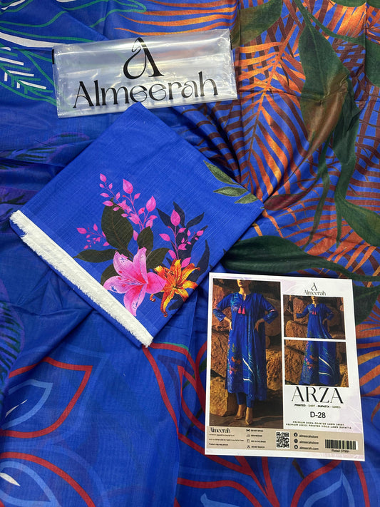 Almeerah ARZA – PRINTED D-28 2PC Premium Lawn Collection