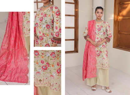 🌸 🌹 MTF – ROSE & VOGUE ✨ Digital Printed Doria Embroidered Laserkari Cotton 2025
Collection ✨