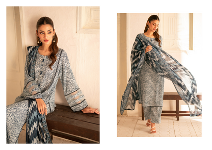 ✨🌿 SALINA SEPARATES – DIGITAL PRINTED LAWN COLLECTION 🌿✨ Design #09
Vol 2 – 2026 | By Regalia Textile