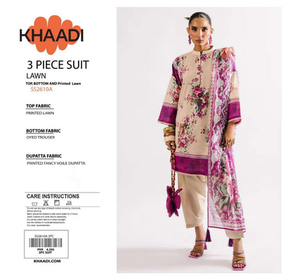 Khaadi Maroon SS2610A 3-Piece