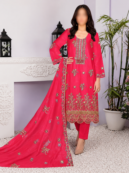 Minaaish 3Pcs Embroidery Randomly Any Color/Any Design