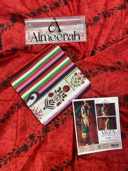 Almeerah ARZA – PRINTED D-26 2PC Premium Lawn Collection