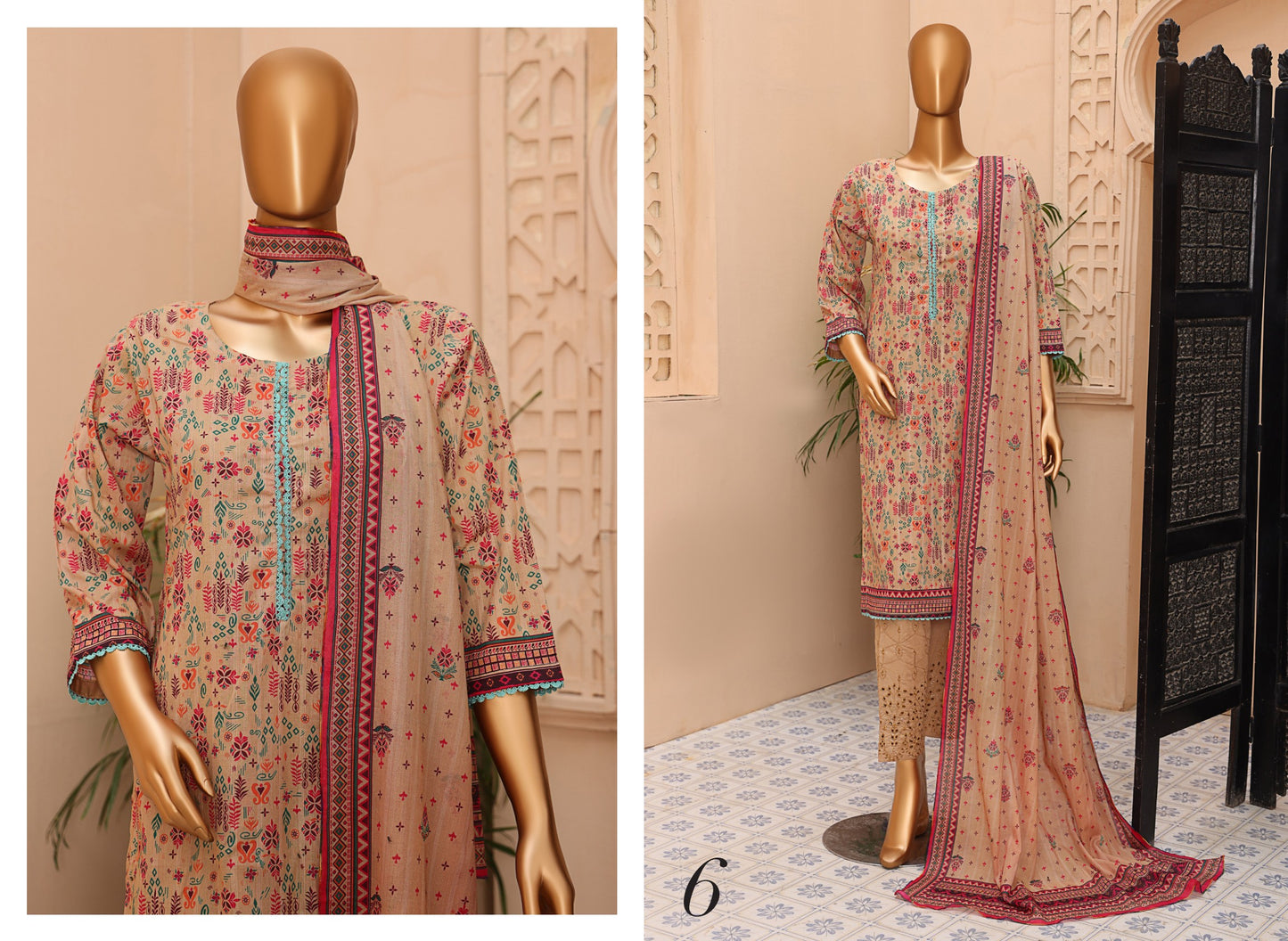 ZEENAT By MTF 100% ORIGINAL CHIKENKARI TROUSER 3PCS 👌🌼❤️