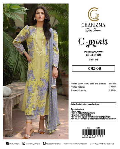 🔰 Charizma C - Prints 🔰 💗
3 Piece Unstitched Lawn 💞✨👌