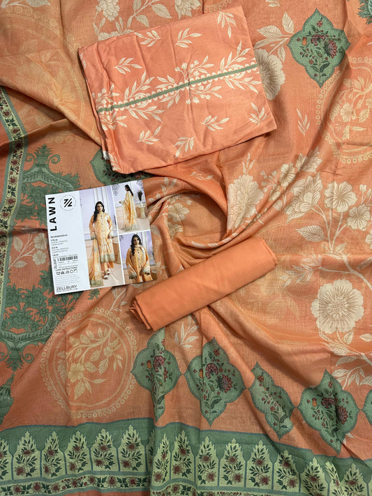 ZELLBURY Unstitched Lawn Collection 2026 Design # WUS26X30543