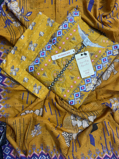 BQ EMBROIDERY STITCHED 3PCS RANDOMLY ANY COLOR/ ANY DESIGN