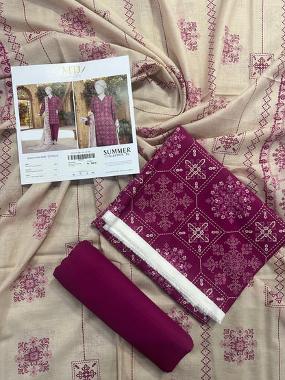 MTJ Original(WSDTS-PR-5235) Printed Lawn Unstitched Collection – Summer 2026
