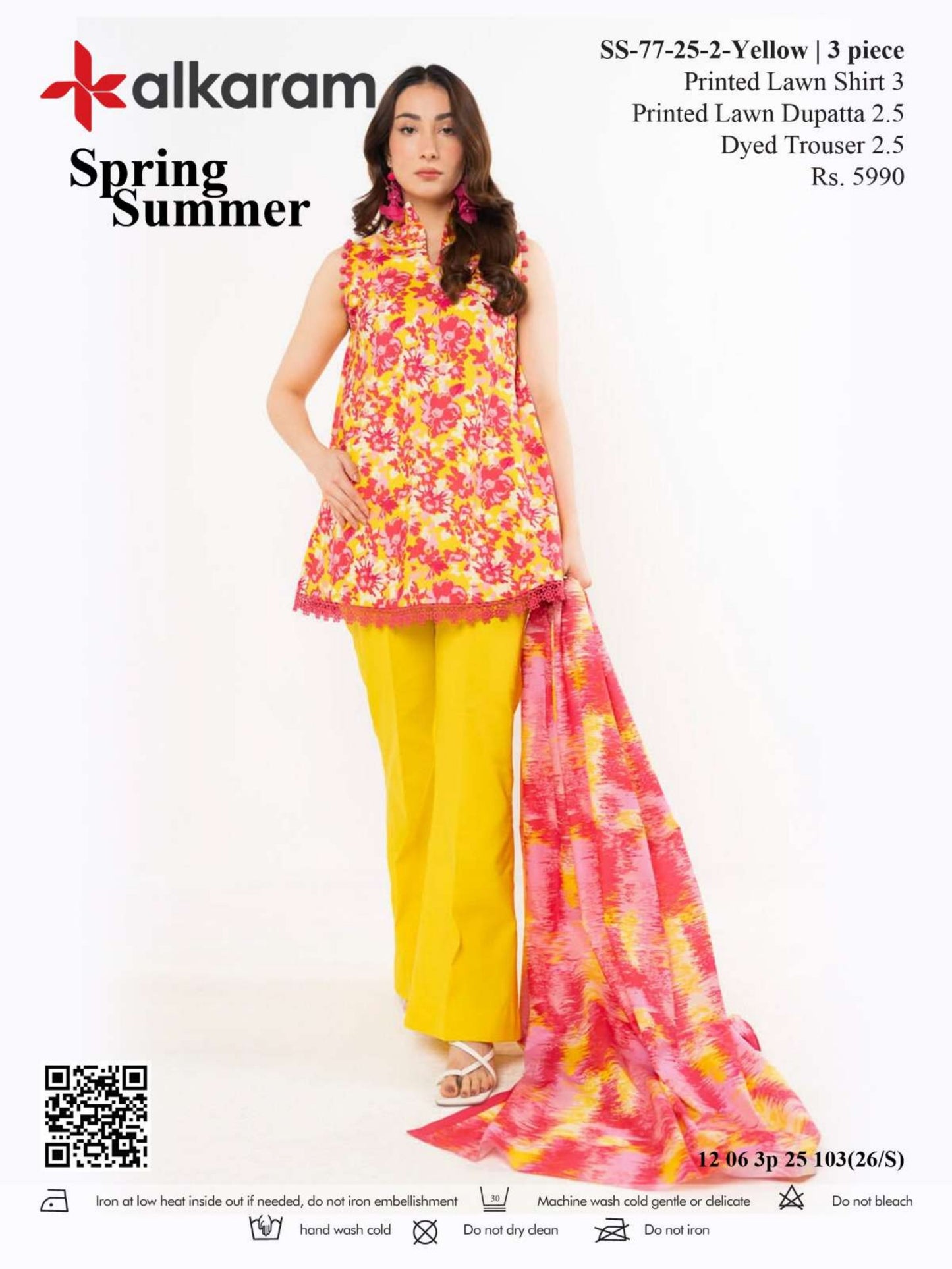 Alkaram Digital Printed Lawn 3 Piece 😉🧡