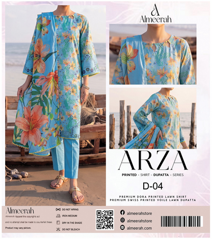 Almeerah ARZA – PRINTED D-04 2PC Premium Lawn Collection