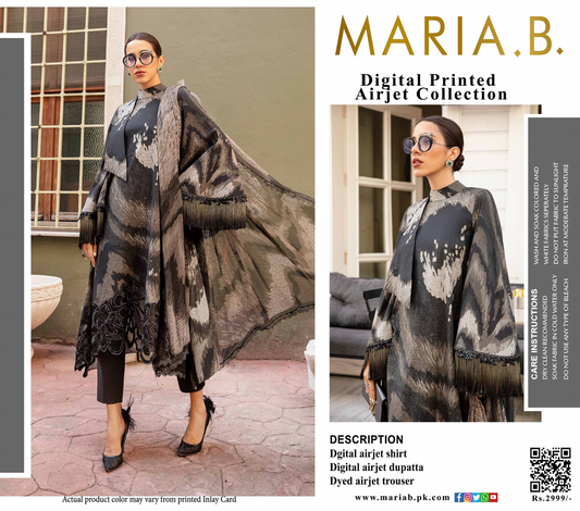 Maria.B Unstitched Printed 3PCs