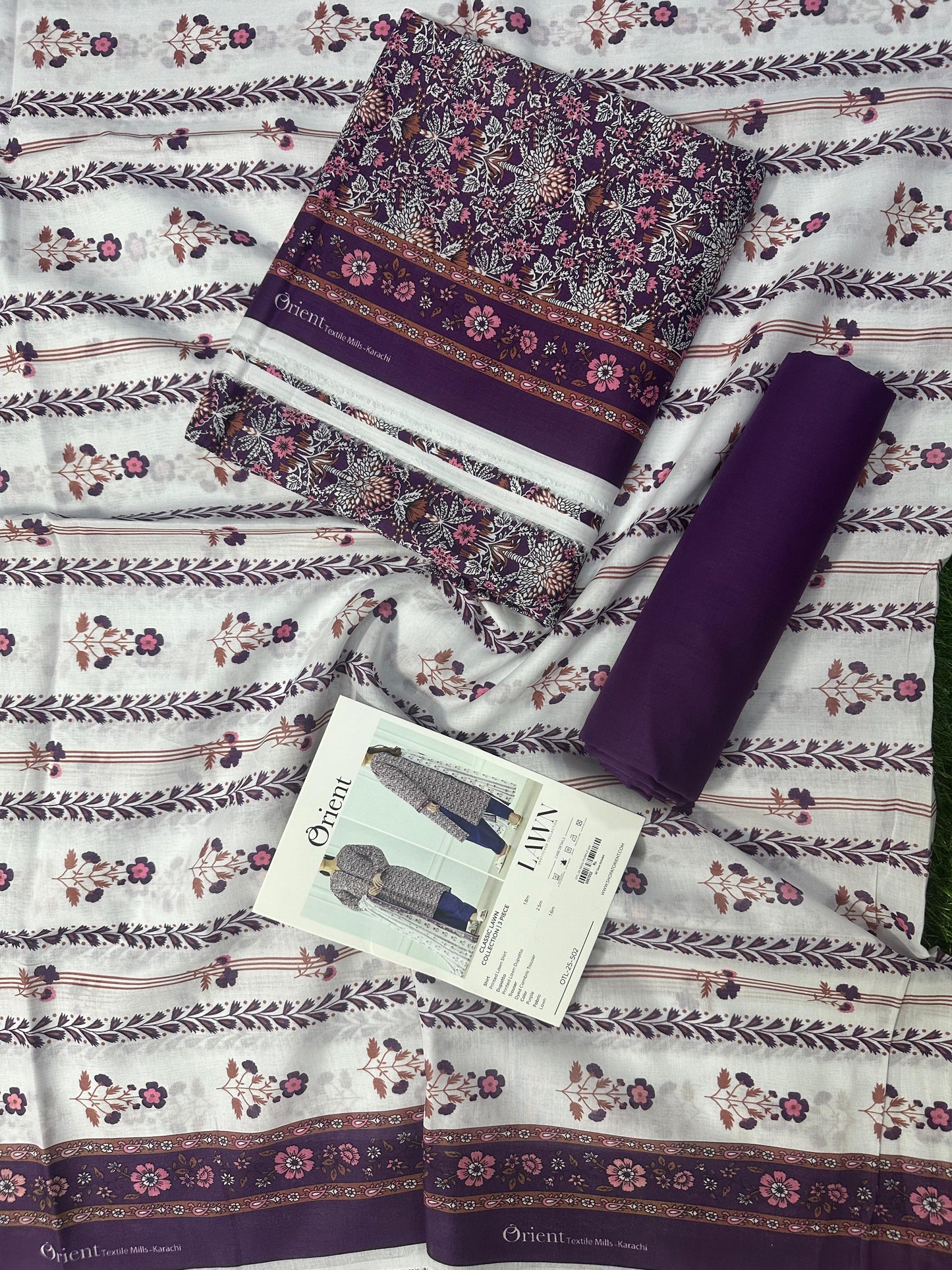 ✨ORIENT 100% ORIGINAL Unstitched Lawn 3 Piece✨OTL-25-502