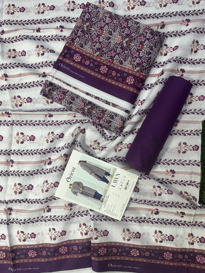 ✨ORIENT 100% ORIGINAL Unstitched Lawn 3 Piece✨OTL-25-502