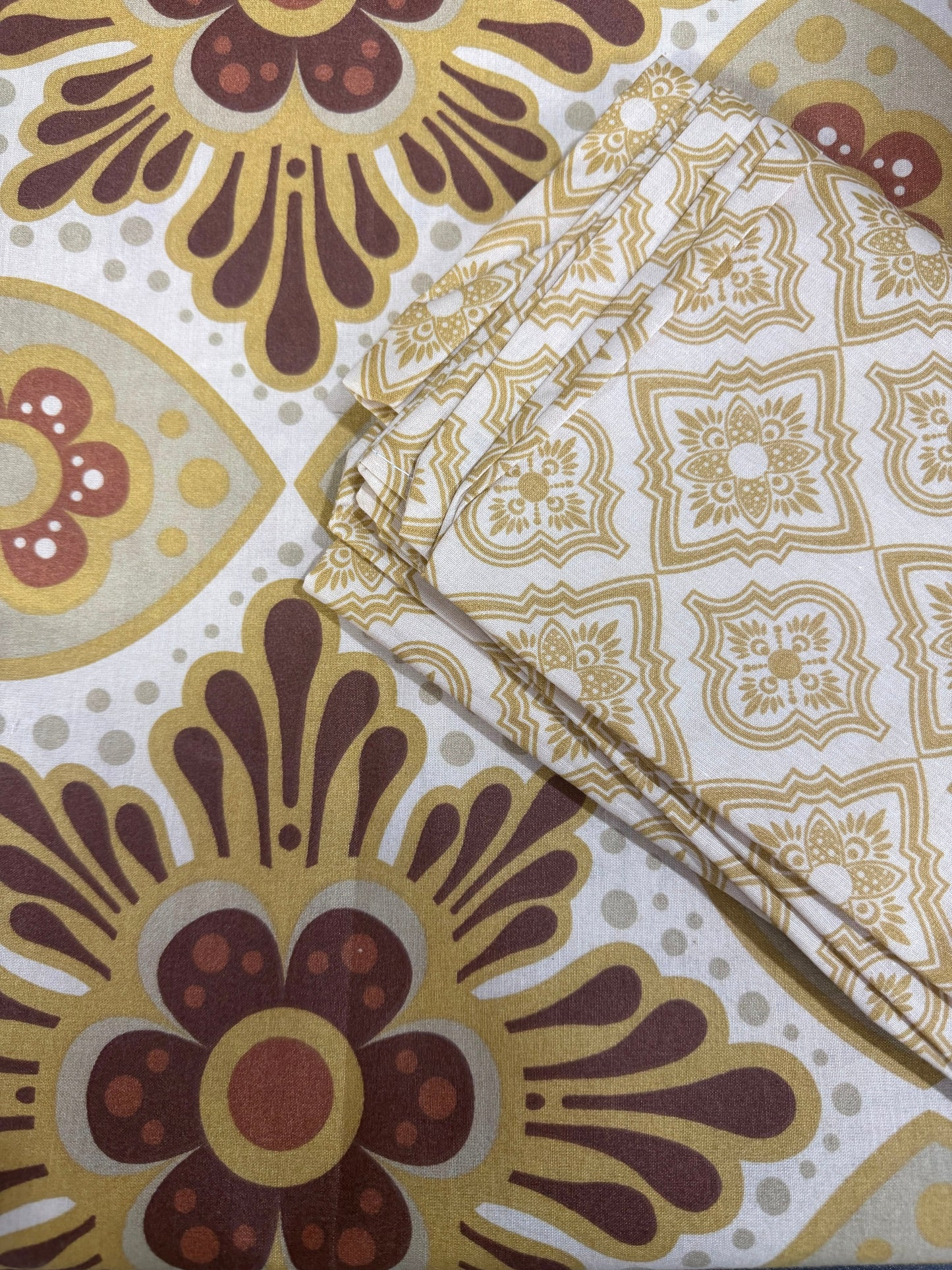 Salonika Beige Double Bed Bedsheets