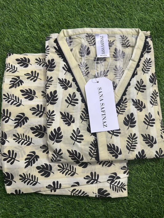 SANASAFINAZ Stitched CORDSET 2PCs Cotton – Ready to Wear 🔥