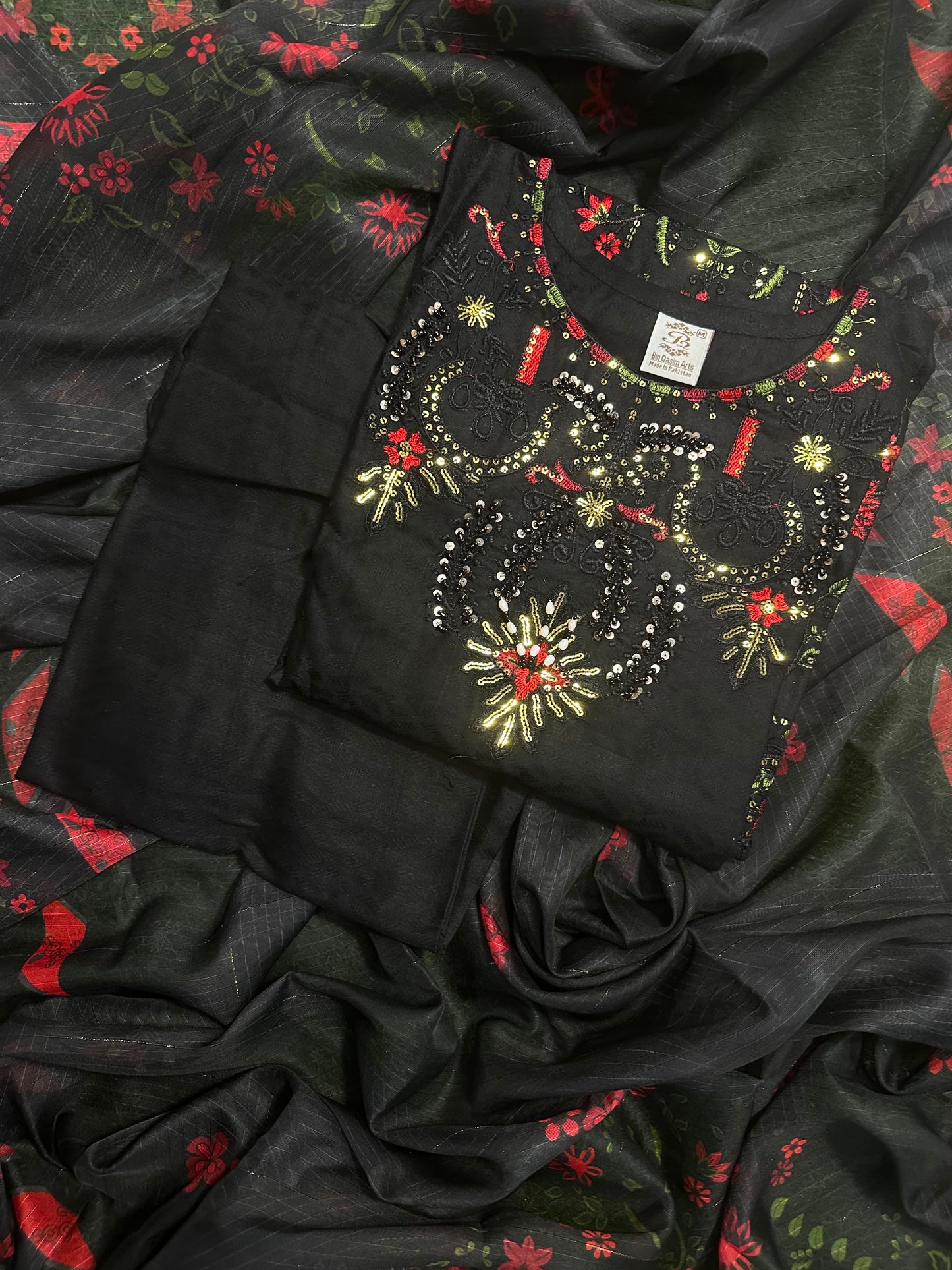 BQ EMBROIDERY STITCHED 3PCS RANDOMLY ANY COLOR/ ANY DESIGN