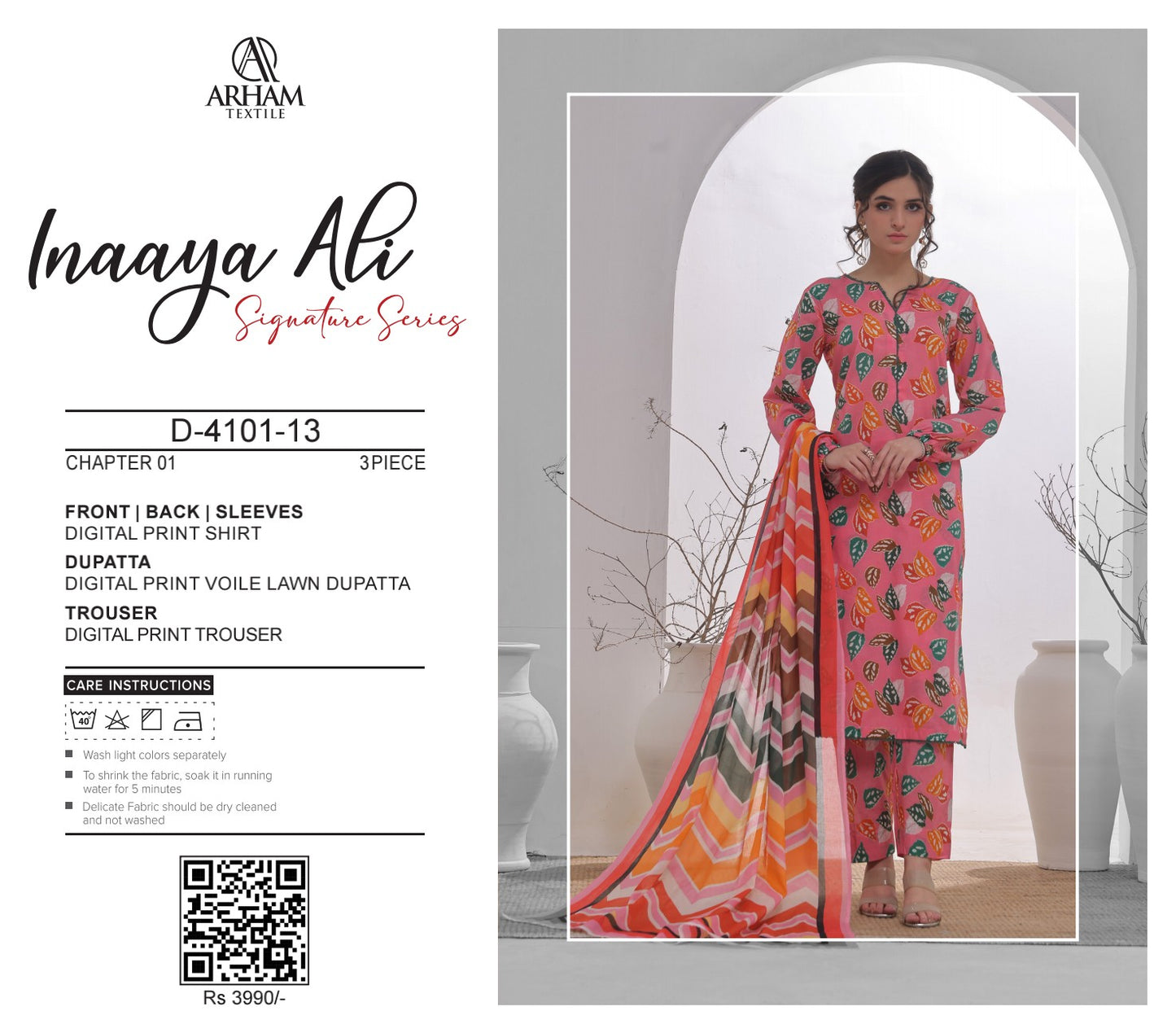 Inaaya Ali By ARHAM TEXTILE 3P