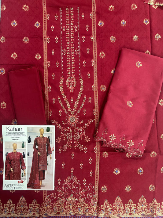 MTF KAHANI Unstitched COLLECTION  Design #4