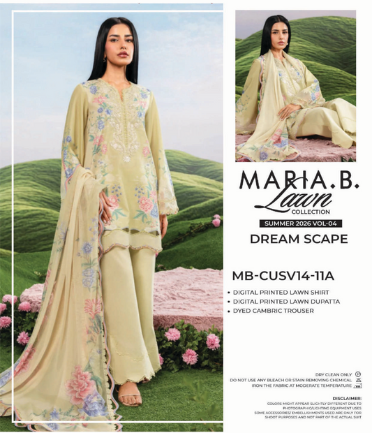 MARIA B® 3PC Printed Lawn Unstitched Collection D-04