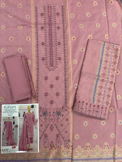 MTF KAHANI Unstitched COLLECTION  Design #1
