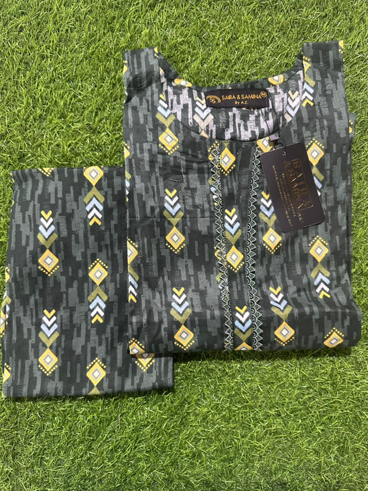 Saira & Samina Stitched CORDSET 2PCs Pure Lawn – Ready to Wear Collection