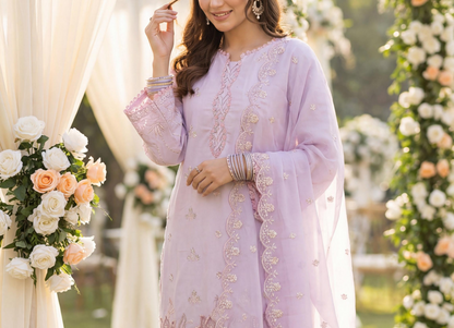 LUXURY PREMIUM Laser Embroidered Lawn Unstitched Collection 2026 Design# SSW6U3P878UT