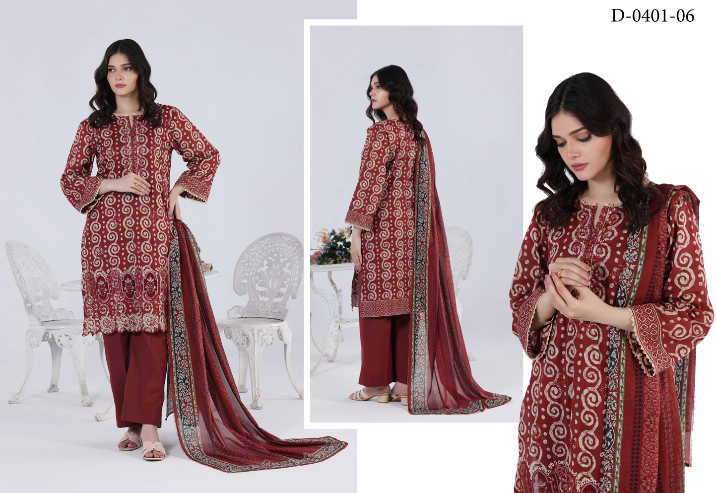 Luxury Summer Collection 
APPLIQUE KARI BY MOOSAJEE Design# D-0401-06