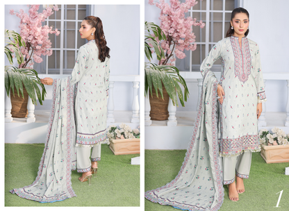 MTF AKASHA DIGITAL PRINTED EMBROIDERED DORIA LAWN COLLECTION