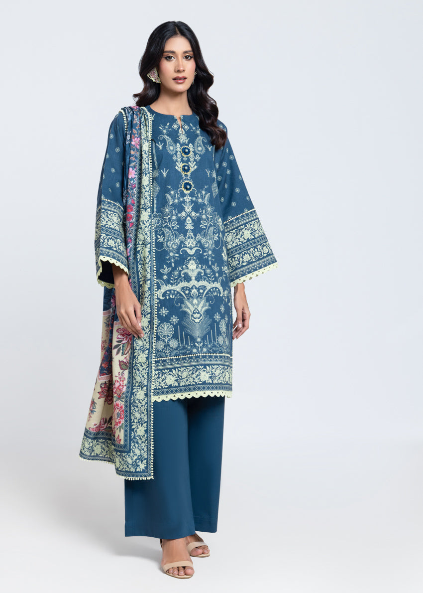 Bonanza Satrangi Polar Night 3 PCs Doriya Lawn Unstitched Collection