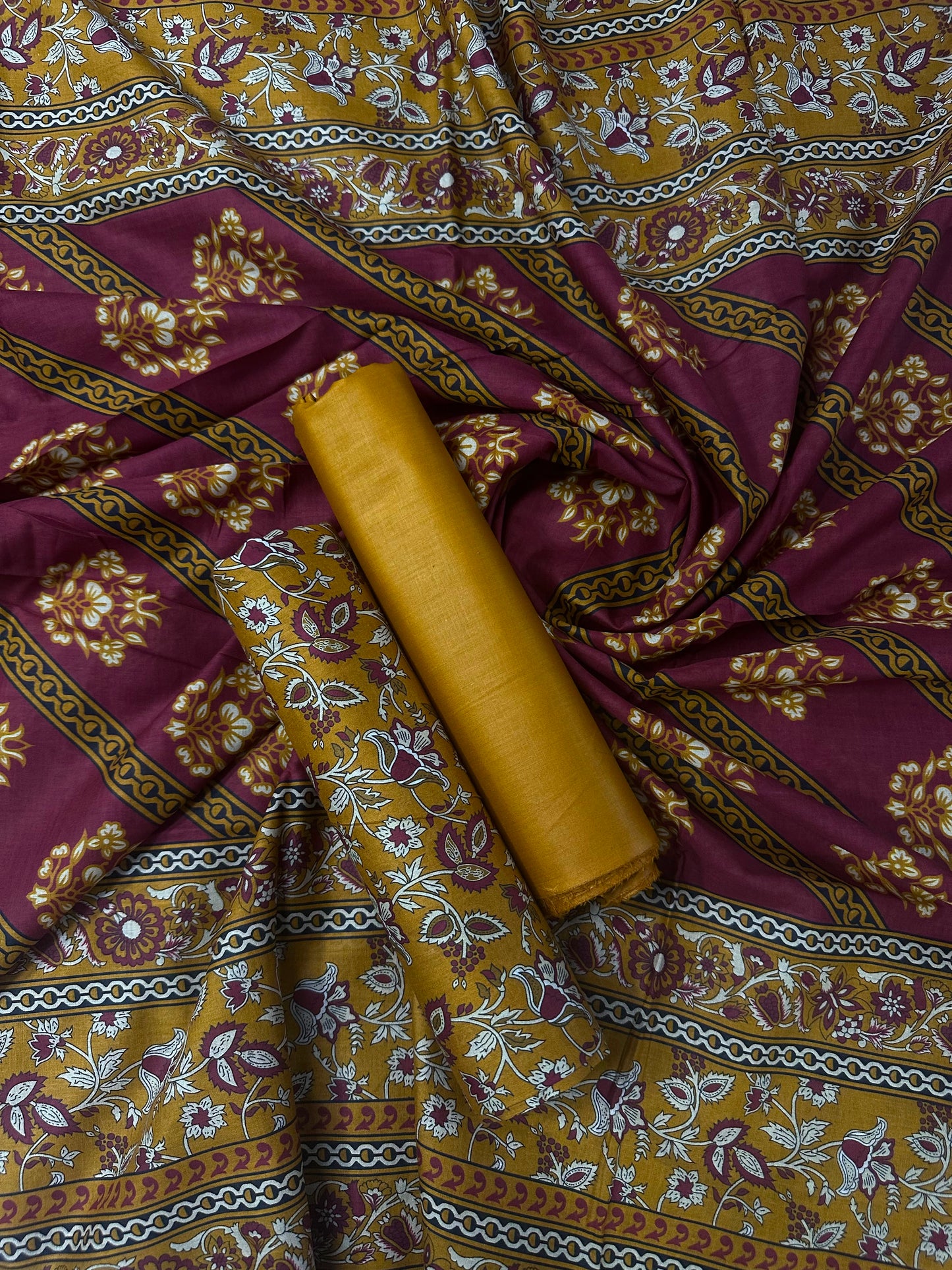 Bin Saeed Vol. 2 Mustard Printed 3Pcs