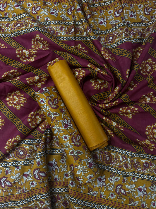 Bin Saeed Vol. 2 Mustard Printed 3Pcs