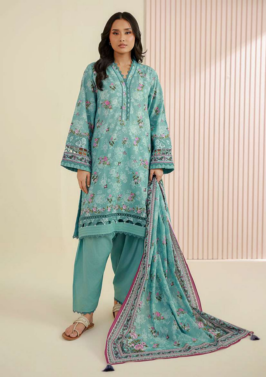 ZELLBURY Unstitched 3pcs Lawn Collection D.C:- WUS26X30951