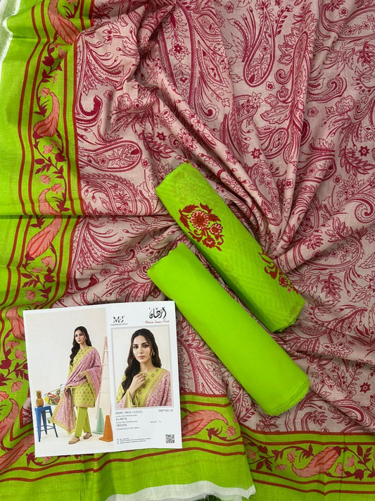Izhan MoosaJee D#JP1402-03 3PC Lawn Collection