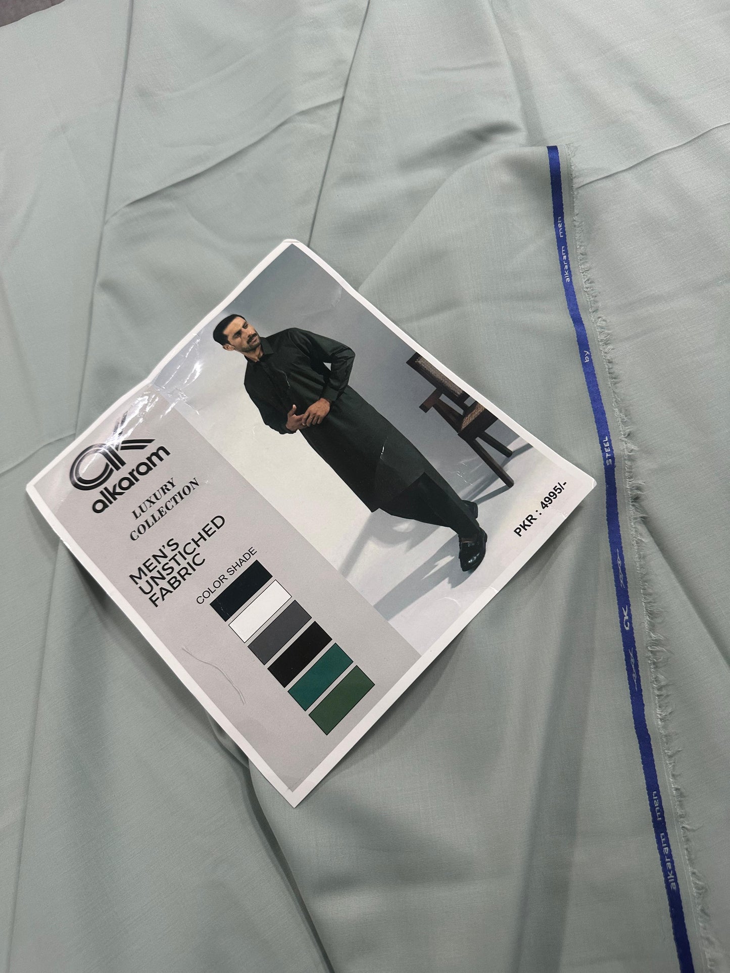 Alkaram Mint Green – Gent's Wash Wear Unstitched Collection