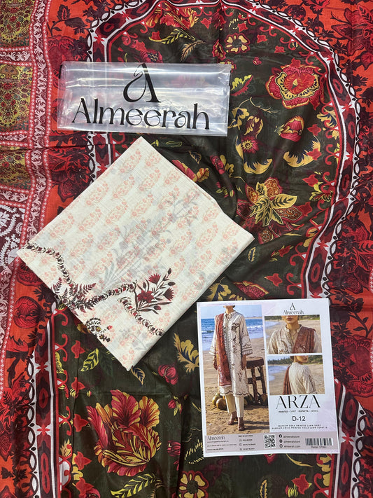 Almeerah ARZA – PRINTED D-12 2PC Premium Lawn Collection