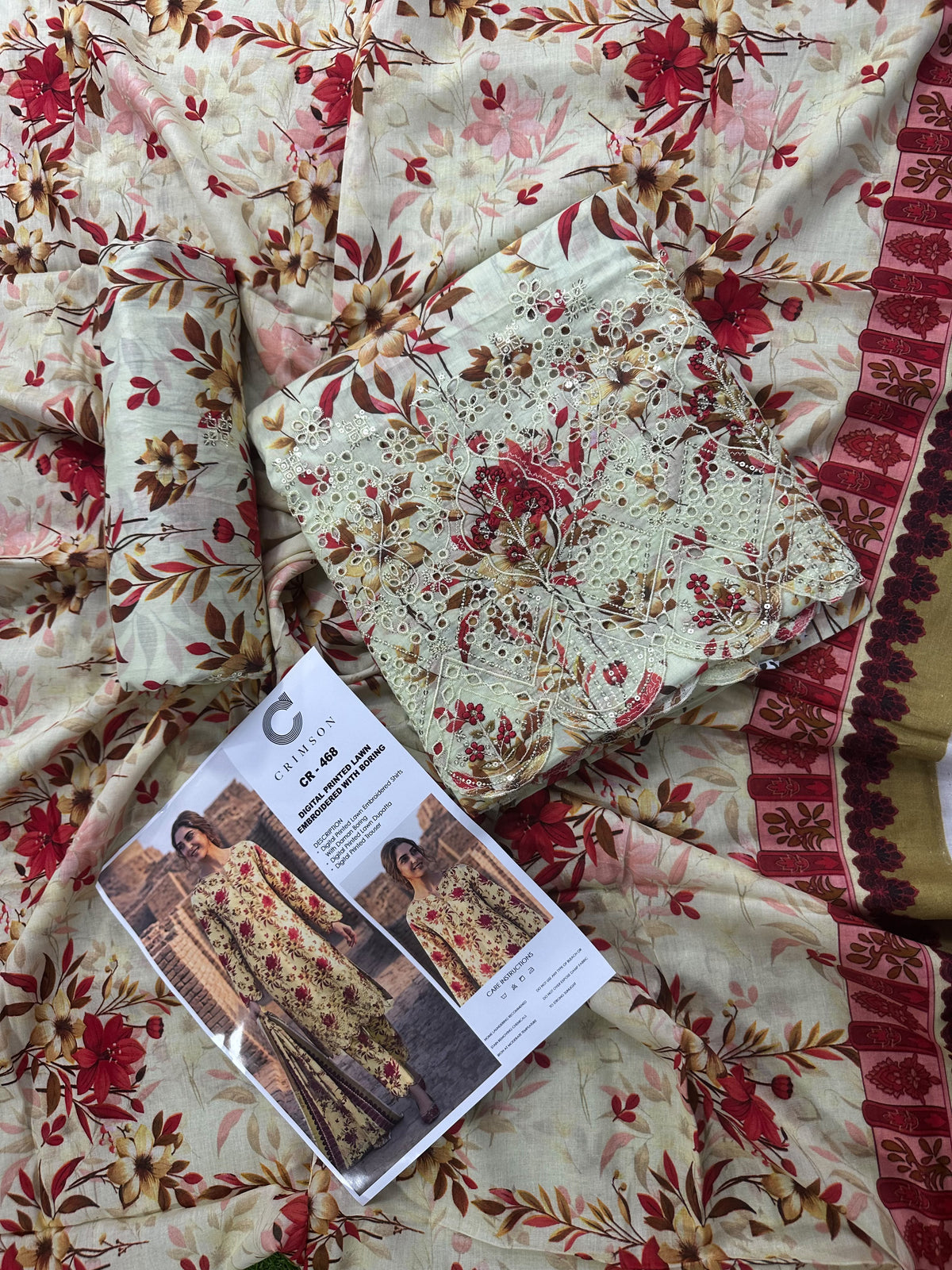 CRIMSON CR-468 DIGITAL PRINTED EMB LAWN