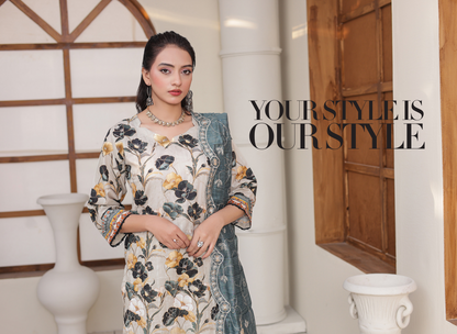 🌸 🌹 MTF – ROSE & VOGUE ✨ Digital Printed Doria Embroidered Laserkari Cotton 2025
Collection ✨