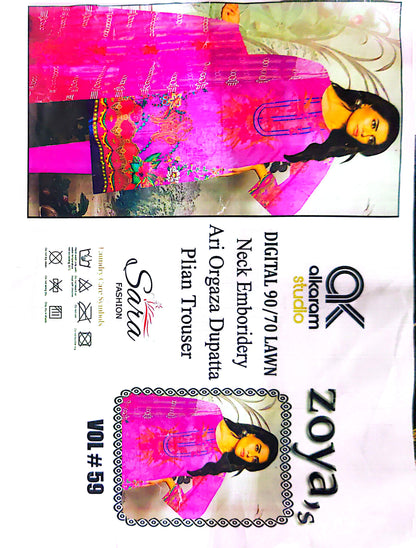 Alkaram Zoya’s Premium Digital Printed Lawn 3-Piece Suit Collection