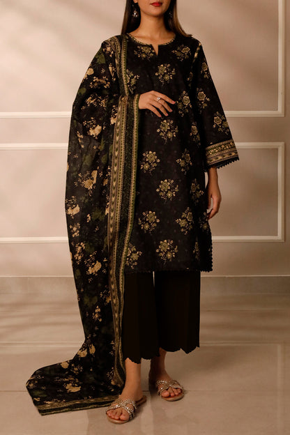 SAYA D.C:-U01-25486-05AR - 3 Piece Printed Lawn Collection